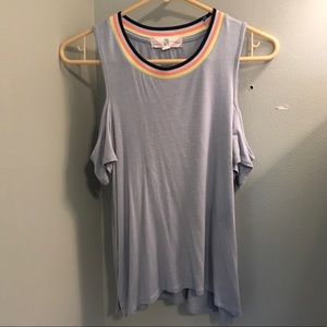 Cold shoulder tank top